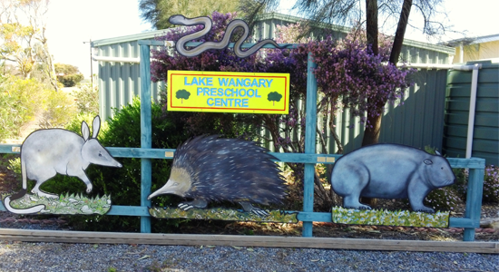Lake Wangary Preschool Sign