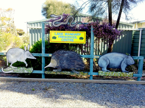 Lake Wangary Preschool Centre sign